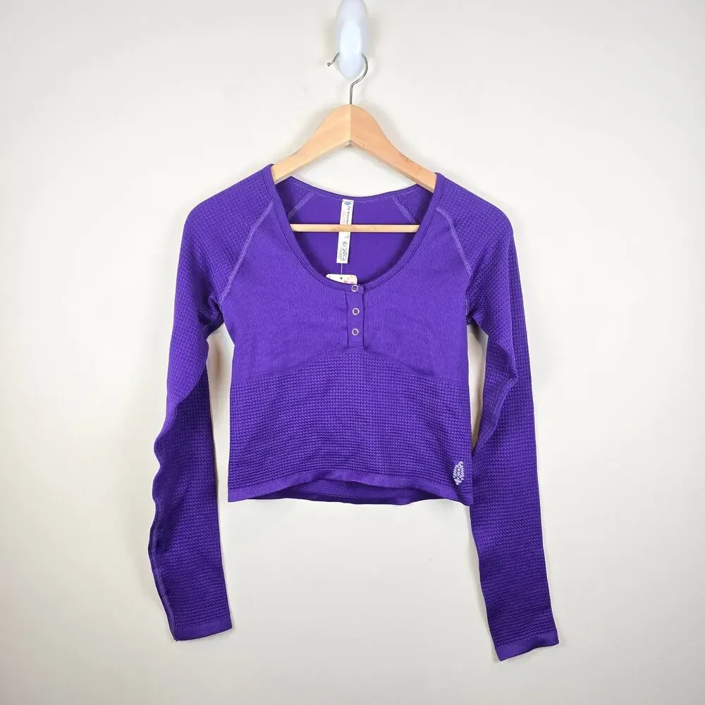 Free People Movement Purple Long Sleeve Top - Picture 1 of 5